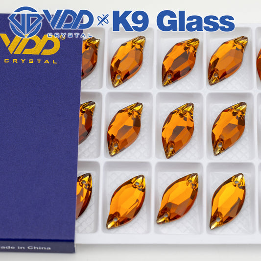 VDD 013 Siam Ocean Series - Cristales de imitación de vidrio sin fijación en caliente de alta calidad, piedras de estrás con parte posterior plana