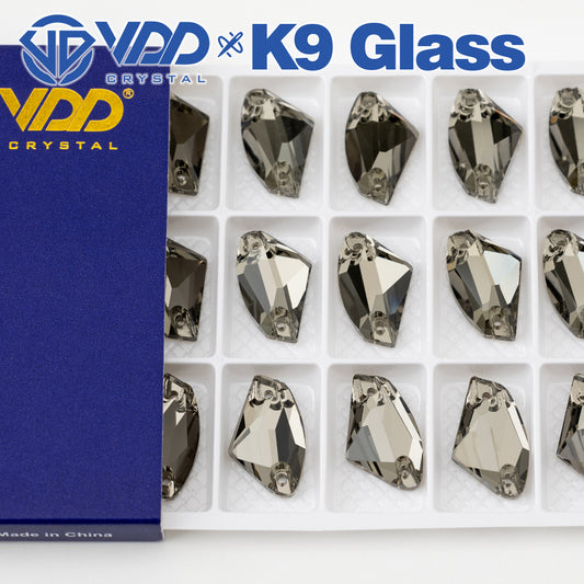 VDD S103 Black Diamond Galactic Top Quality K9 Glass Sew on Rhinestones Crystal Flatback Sewing Stones for Clothes Decorations