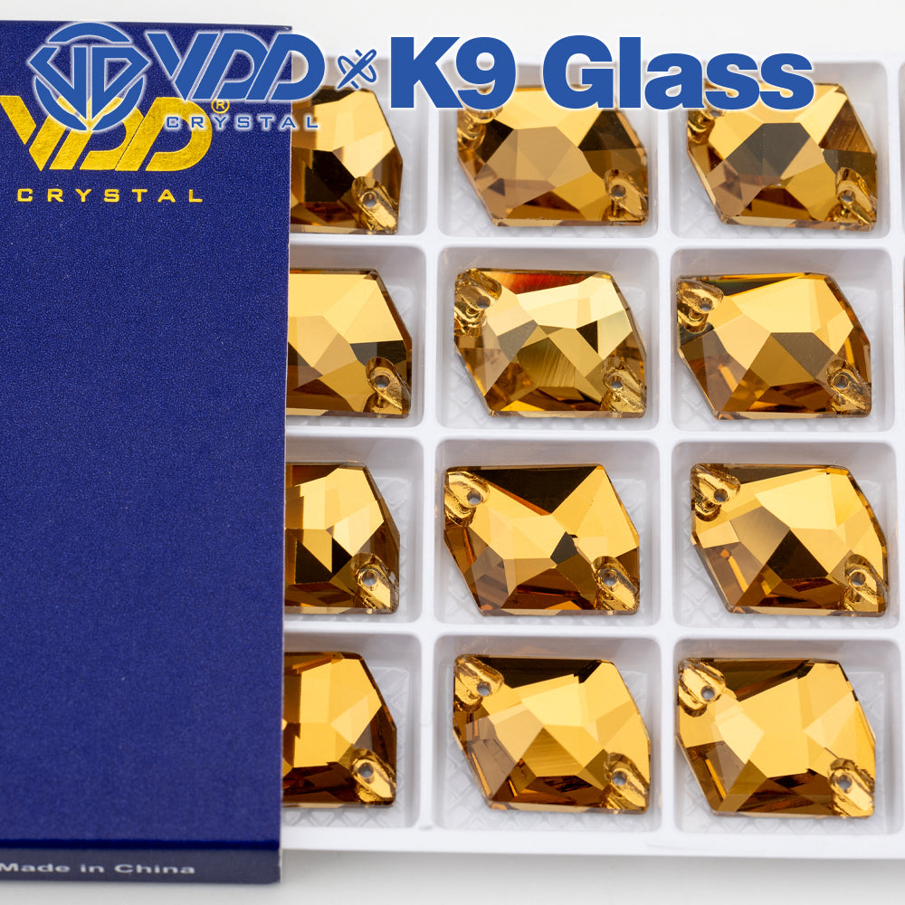 VDD S106 Lt.Co.Topaz Cosmic Top Quality K9 Glass Sew on Rhinestones Crystal Flatback Sewing Stones for Clothes Decorations