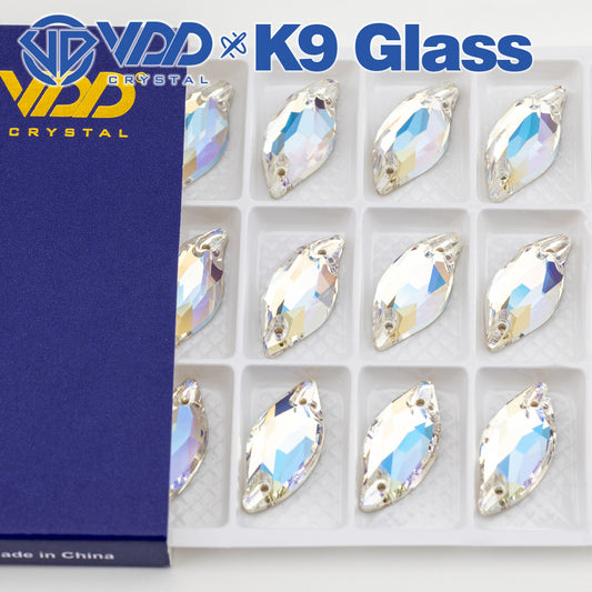 VDD 013 Siam Ocean Series - Cristales de imitación de vidrio sin fijación en caliente de alta calidad, piedras de estrás con parte posterior plana