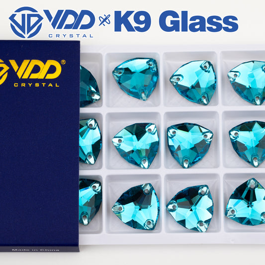 VDD 013 Siam Ocean Series - Cristales de imitación de vidrio sin fijación en caliente de alta calidad, piedras de estrás con parte posterior plana