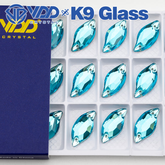 VDD 013 Siam Ocean Series - Cristales de imitación de vidrio sin fijación en caliente de alta calidad, piedras de estrás con parte posterior plana