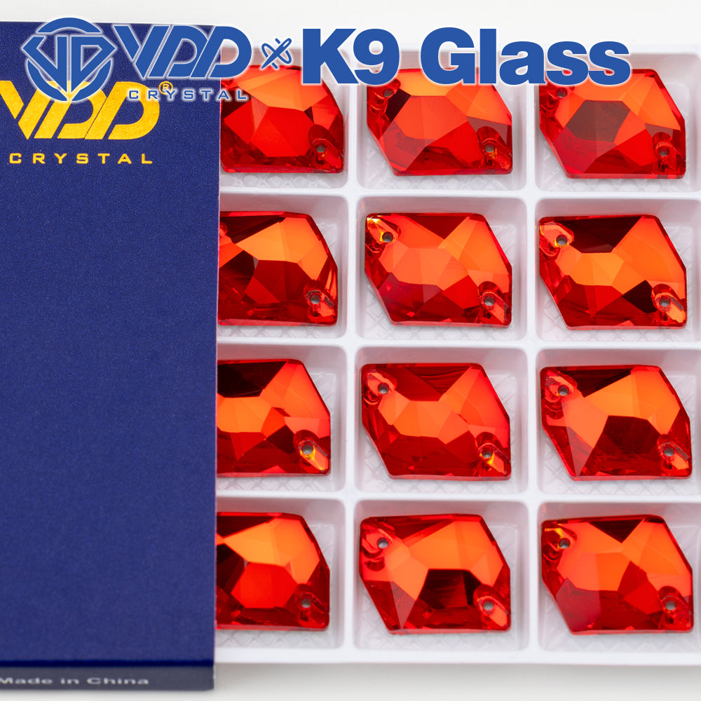 VDD S109 Siam Cosmic Top Quality K9 Glass Sew on Rhinestones Crystal Flatback Sewing Stones for Clothes Decorations