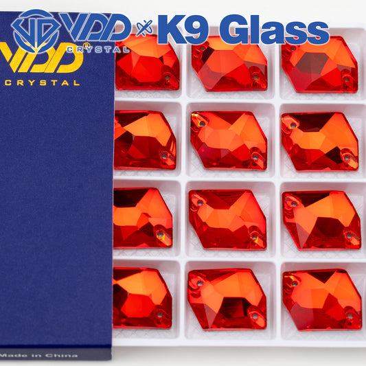 VDD 013 Siam Ocean Series - Cristales de imitación de vidrio sin fijación en caliente de alta calidad, piedras de estrás con parte posterior plana