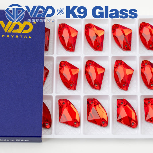 VDD S109 Siam Galactic Top Quality K9 Glass Sew on Rhinestones Crystal Flatback Sewing Stones for Clothes Decorations