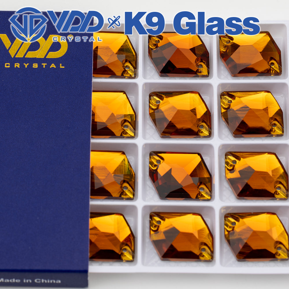 VDD S107 Coffee Cosmic Top Quality K9 Glass Sew on Rhinestones Crystal Flatback Sewing Stones for Clothes Decorations