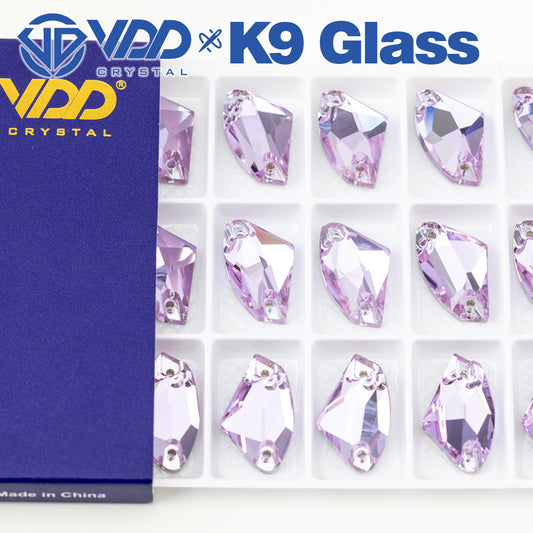 VDD S122 Violet Galactic Top Quality K9 Glass Sew on Rhinestones Crystal Flatback Sewing Stones for Clothes Decorations