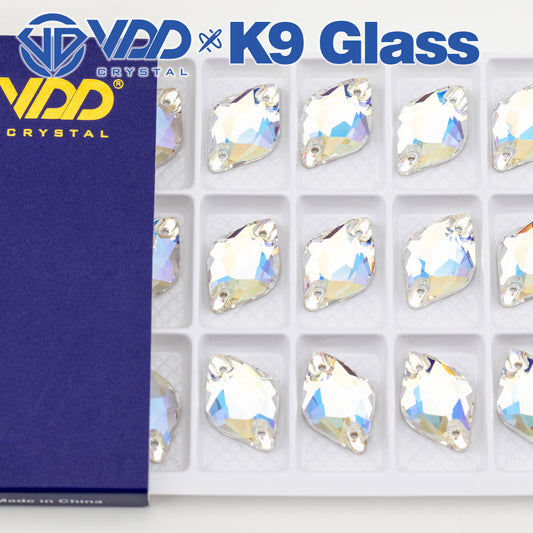 VDD S256 Moonlight Lemon Top Quality K9 Glass Sew on Rhinestones Crystal Flatback Sewing Stones for Clothes Decorations
