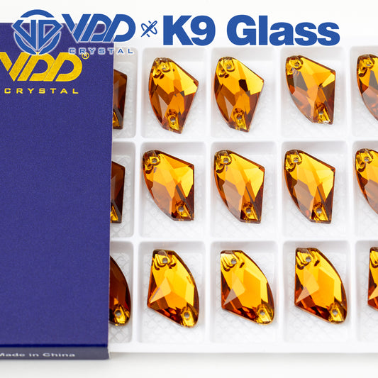VDD S107 Coffee Galactic Top Quality K9 Glass Sew on Rhinestones Crystal Flatback Sewing Stones for Clothes Decorations