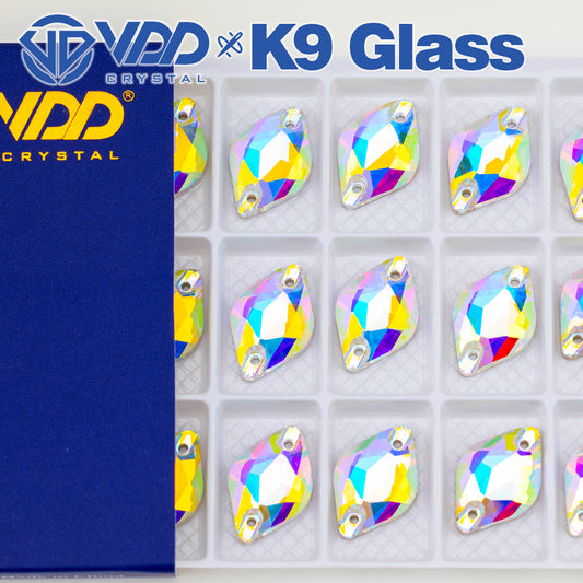 VDD S255 Crystal AB Lemon Top Quality K9 Glass Sew on Rhinestones Crystal Flatback Sewing Stones for Clothes Decorations