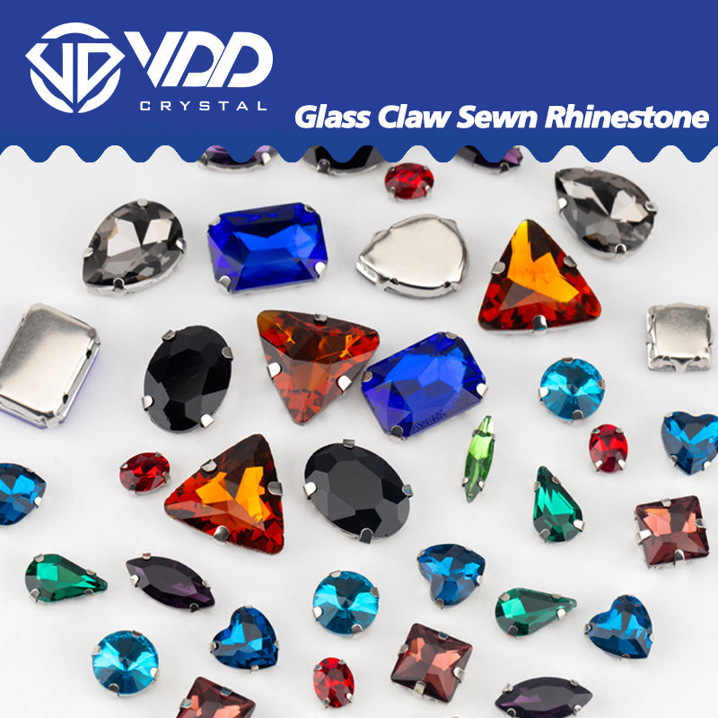 VDD Dark Mix Color Multi Shape  K9 Glass Sew On Rhinestones High Quality AAAAA Crystal Flatback Sewing Strass Stones