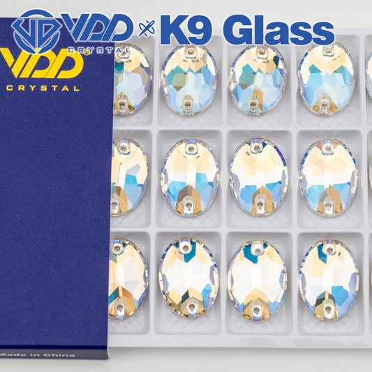 VDD 013 Siam Ocean Series - Cristales de imitación de vidrio sin fijación en caliente de alta calidad, piedras de estrás con parte posterior plana