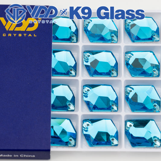VDD 013 Siam Ocean Series - Cristales de imitación de vidrio sin fijación en caliente de alta calidad, piedras de estrás con parte posterior plana