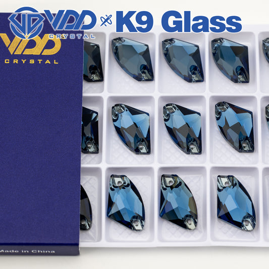 VDD S119 Montana Galactic Top Quality K9 Glass Sew on Rhinestones Crystal Flatback Sewing Stones for Clothes Decorations