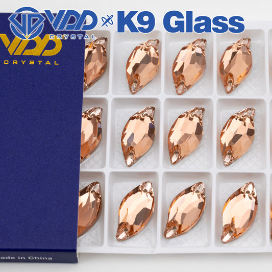 VDD 013 Siam Ocean Series - Cristales de imitación de vidrio sin fijación en caliente de alta calidad, piedras de estrás con parte posterior plana