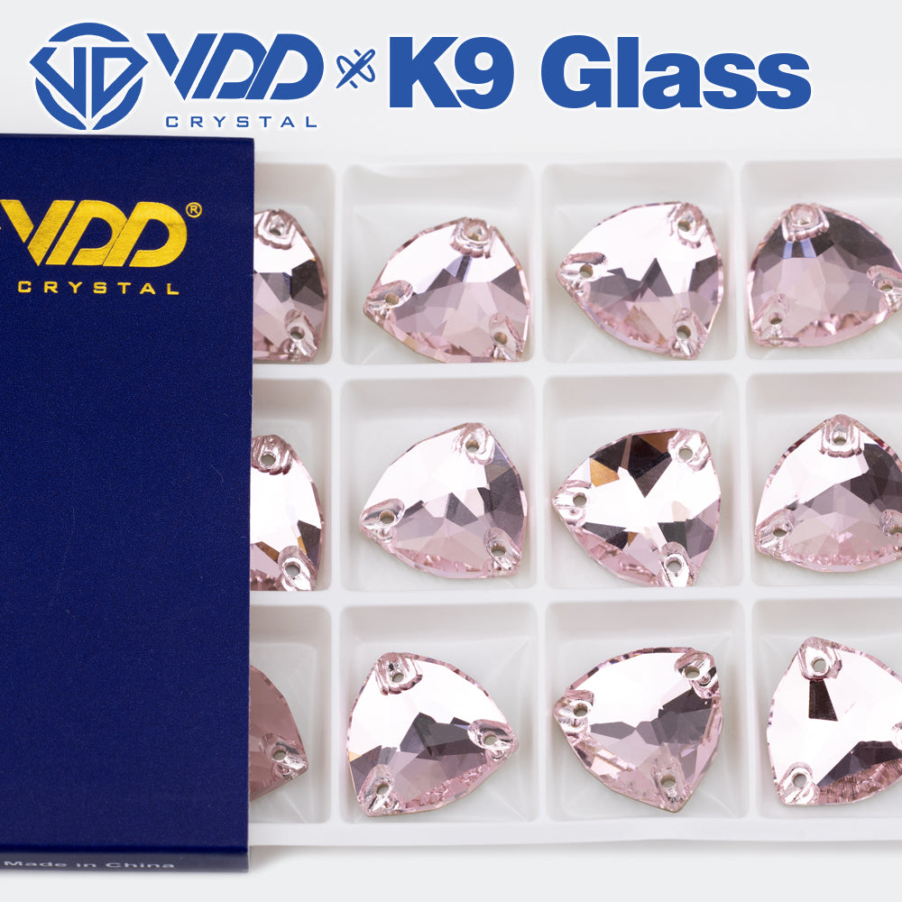 VDD Trilliant S121 Light Rose Top Quality K9 Glass Sew on Rhinestones Crystal Flatback Sewing Glitter Stones for DIY Garment