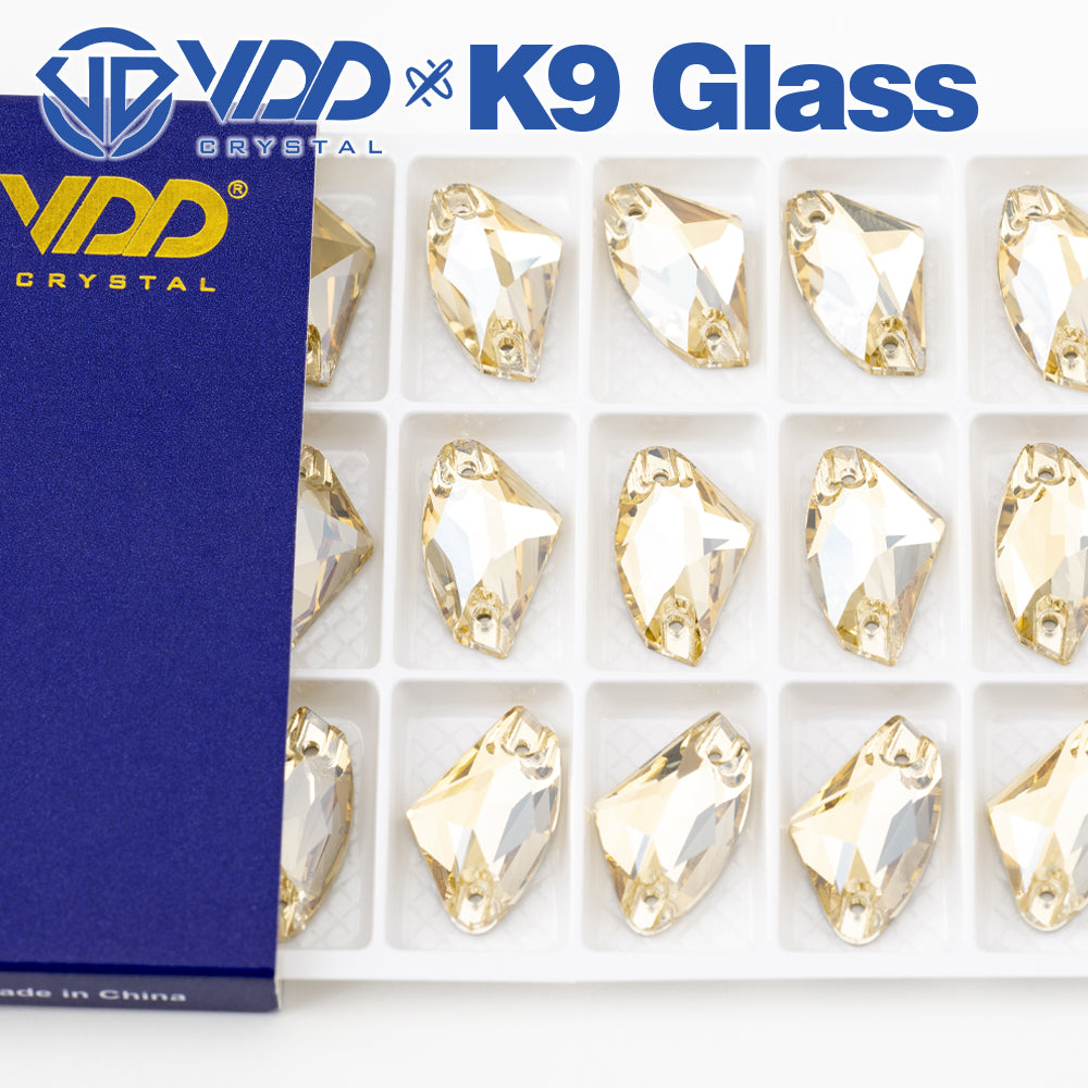 VDD S257 Golden Shadow Galactic Top Quality K9 Glass Sew on Rhinestones Crystal Flatback Sewing Stones for Clothes Decorations