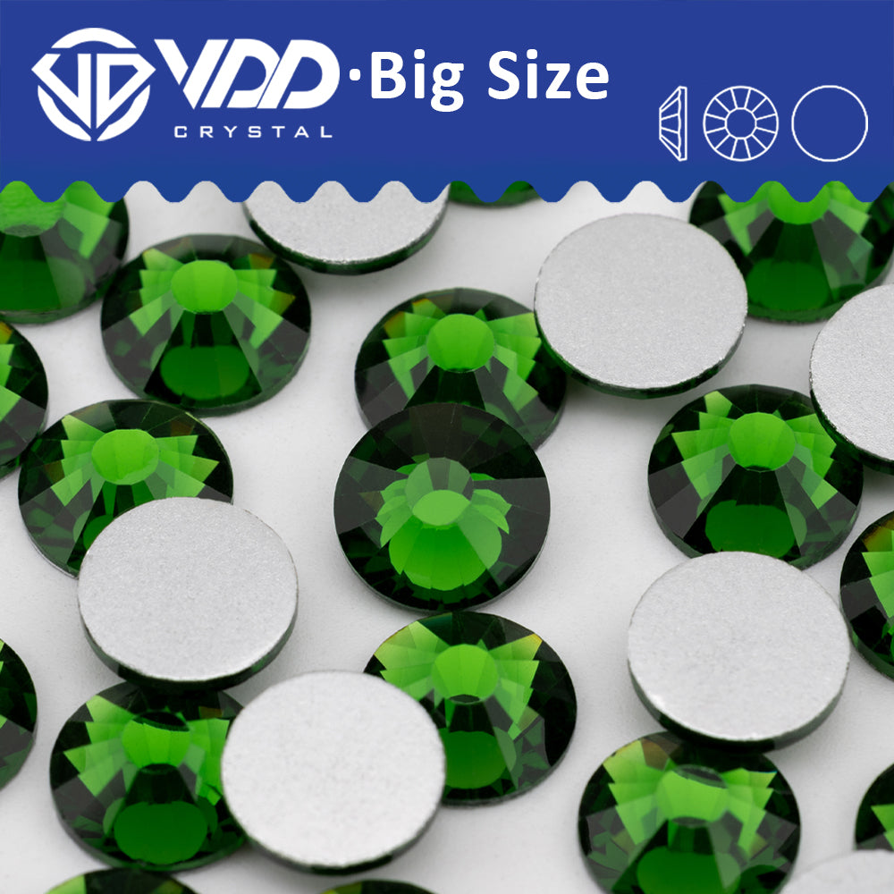 VDD 024 Fern Green SS34-SS50 Non-hotfix Rhinestones High Quality Glass Crystal Flatback Strass Stones