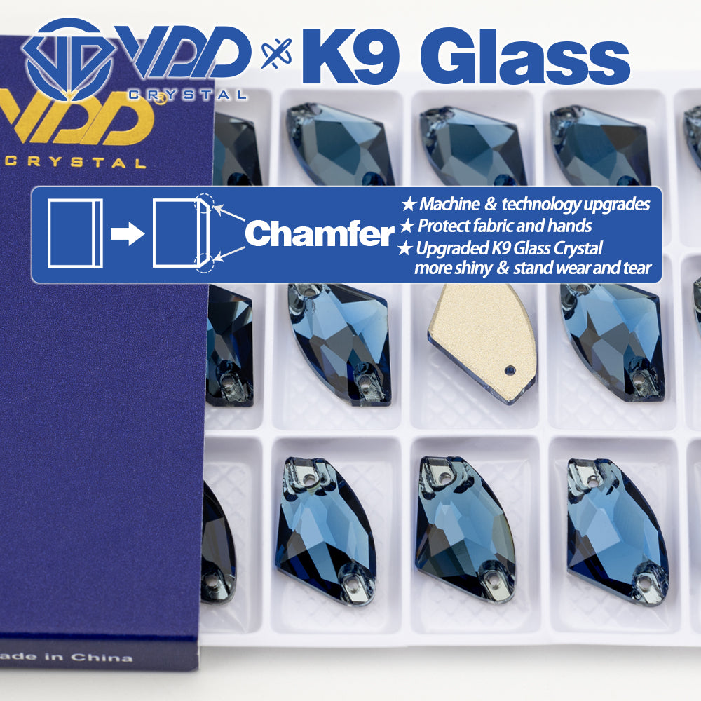 VDD S119 Montana Galactic Top Quality K9 Glass Sew on Rhinestones Crystal Flatback Sewing Stones for Clothes Decorations