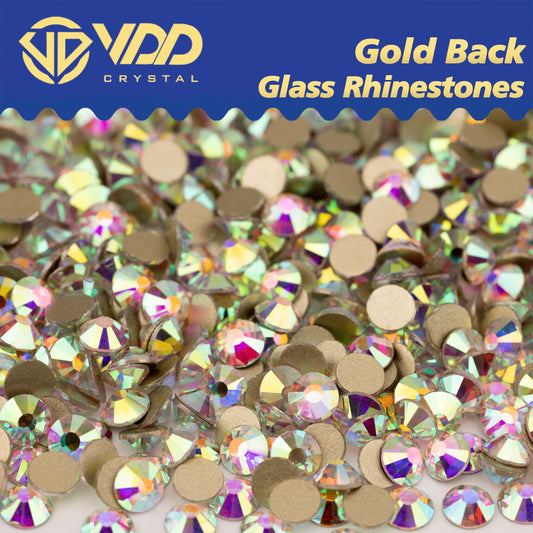 VDD 013 Siam Ocean Series - Cristales de imitación de vidrio sin fijación en caliente de alta calidad, piedras de estrás con parte posterior plana