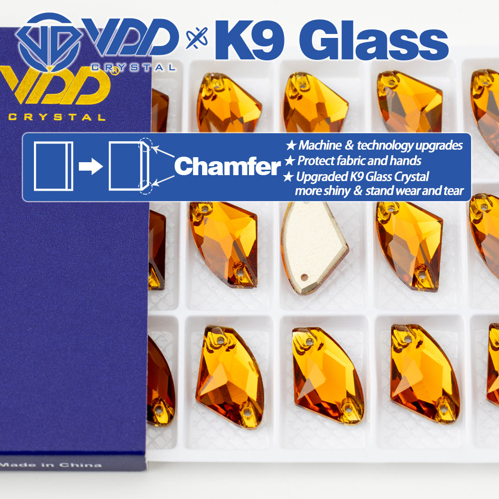 VDD S107 Coffee Galactic Top Quality K9 Glass Sew on Rhinestones Crystal Flatback Sewing Stones for Clothes Decorations