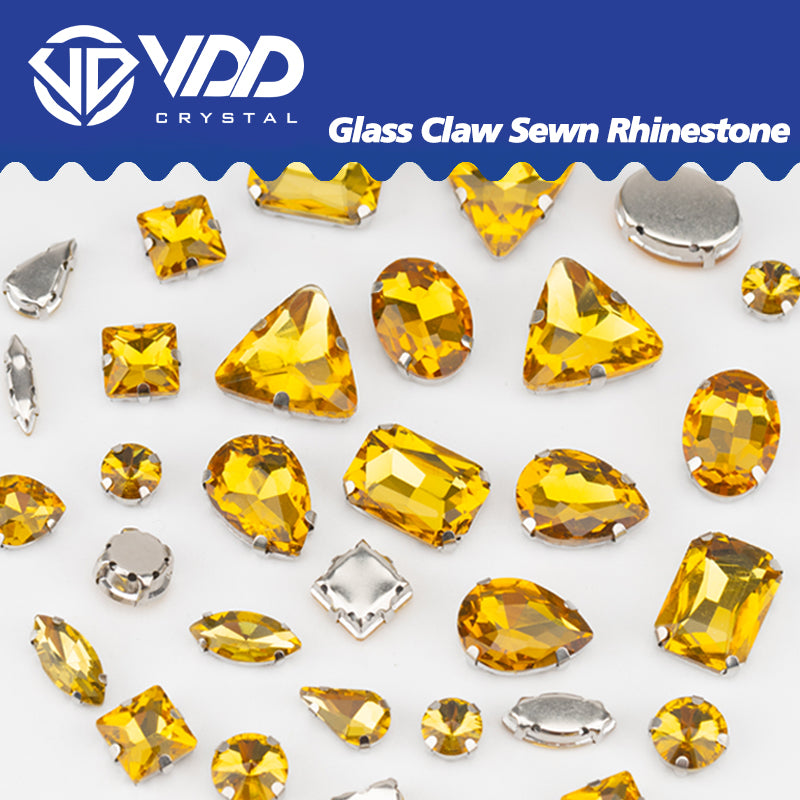 VDD  Topa Multi Shape Mix Size Glass Sew on Rhinestones Crystal Flatback Stones For DIY Shoes Accessories