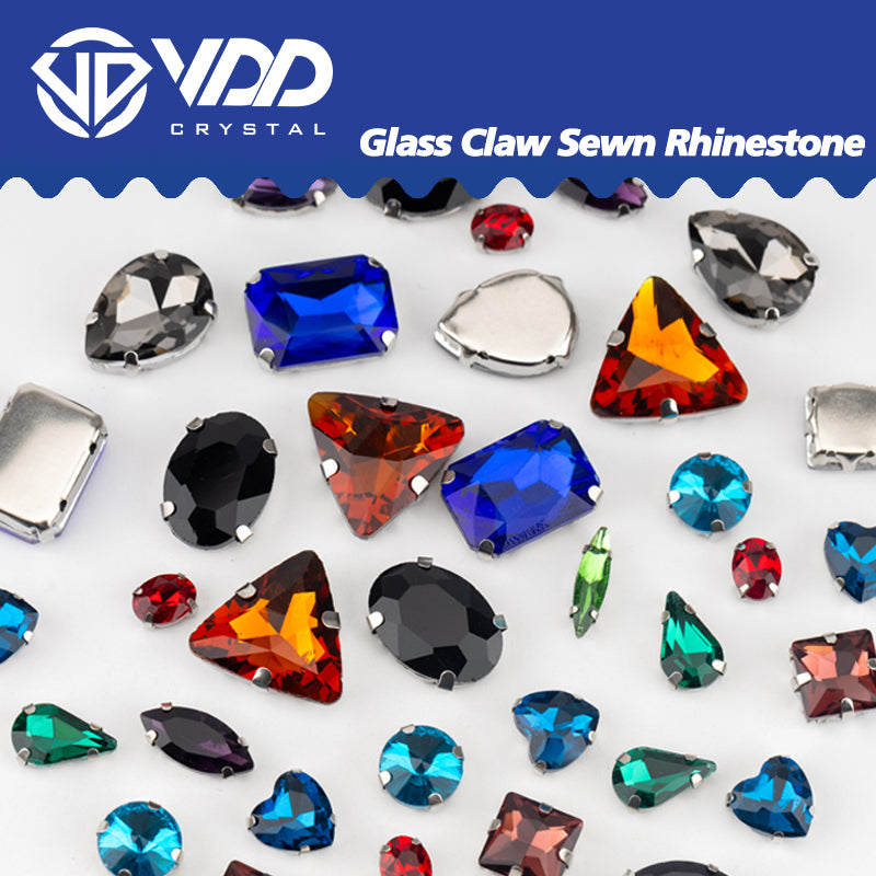 VDD Dark Mix Color Multi Shape  K9 Glass Sew On Rhinestones High Quality AAAAA Crystal Flatback Sewing Strass Stones