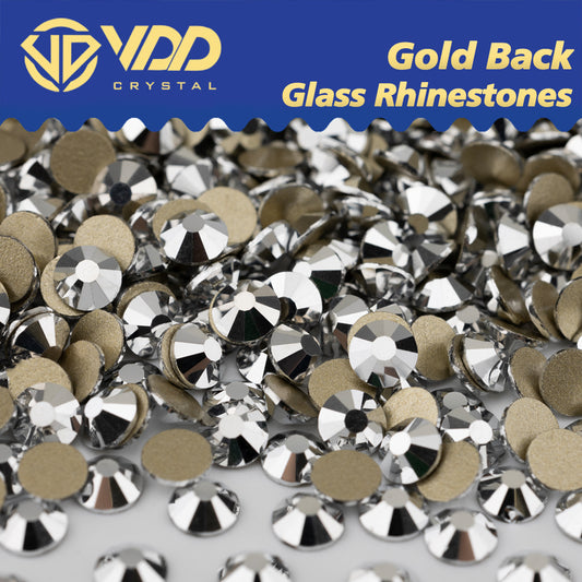 VDD 066 Labrador High Quality Glass Rhinestones Crystal Gold Flatback Strass Stones For Nail Art Crafts DIY Decorations