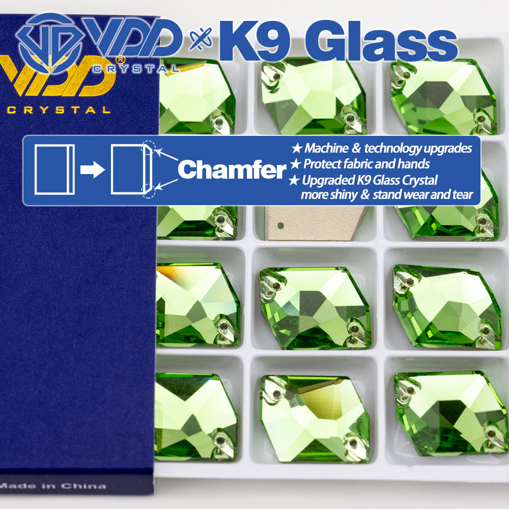 VDD S112 Lt.Peridot Cosmic Top Quality K9 Glass Sew on Rhinestones Crystal Flatback Sewing Stones for Clothes Decorations