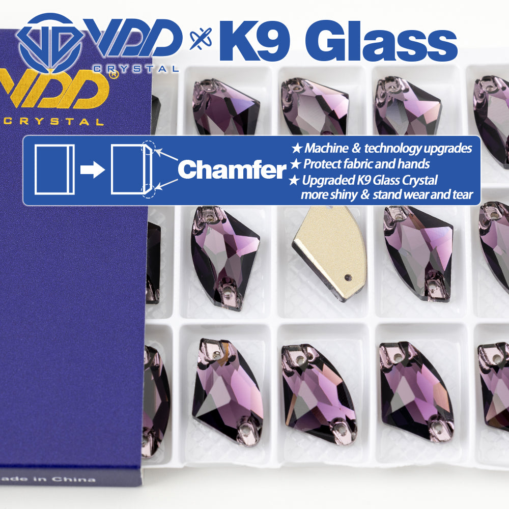 VDD S120 Tanzanite Galactic Top Quality K9 Glass Sew on Rhinestones Crystal Flatback Sewing Stones for Clothes Decorations
