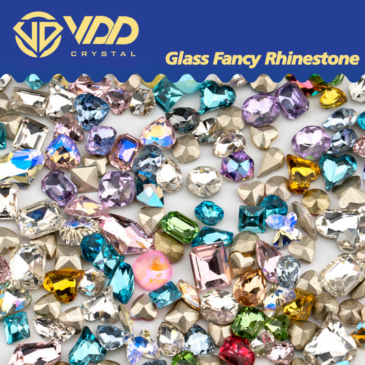 VDD Mix Color 50/100Pcs Top Quality AAAAA Glass Fancy Rhinestones Crystal Glitter Pointback Stones For Nail Art Decoration DIY Accessories
