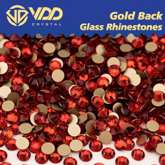 VDD 013 Siam Ocean Series - Cristales de imitación de vidrio sin fijación en caliente de alta calidad, piedras de estrás con parte posterior plana