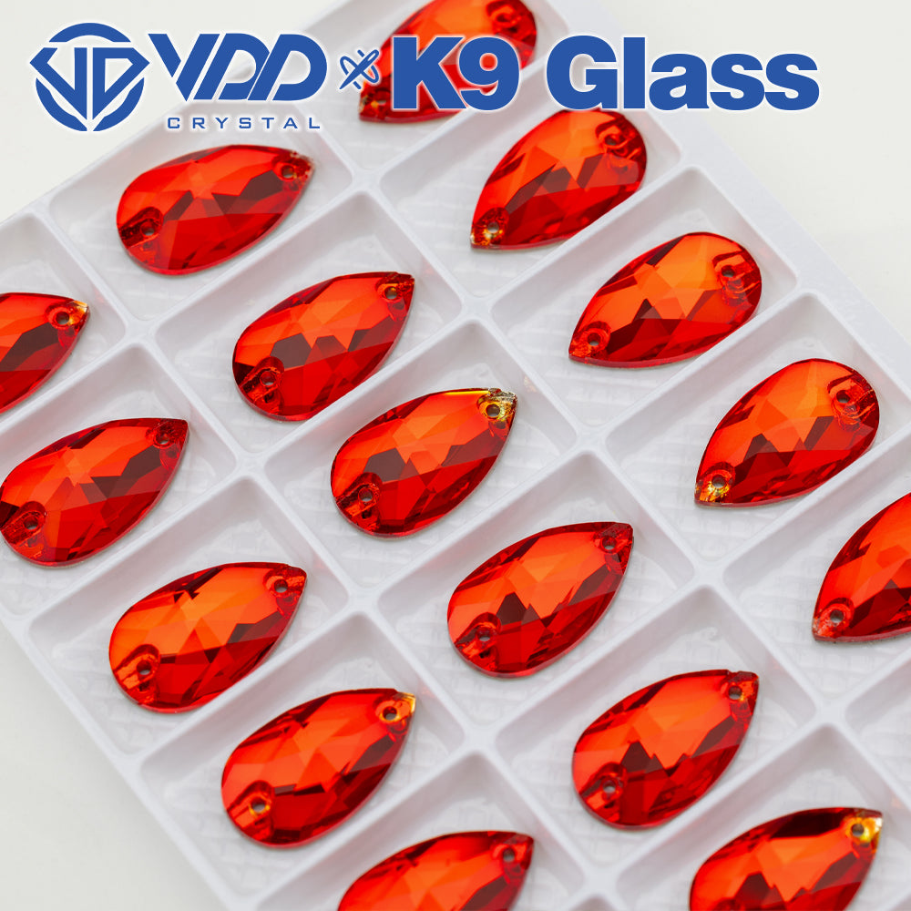 VDD 013 Siam Ocean Series - Cristales de imitación de vidrio sin fijación en caliente de alta calidad, piedras de estrás con parte posterior plana
