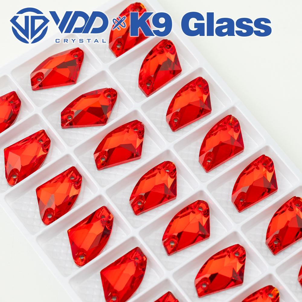 VDD S109 Siam Galactic Top Quality K9 Glass Sew on Rhinestones Crystal Flatback Sewing Stones for Clothes Decorations