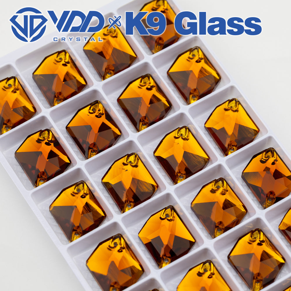 VDD S107 Coffee Cosmic Top Quality K9 Glass Sew on Rhinestones Crystal Flatback Sewing Stones for Clothes Decorations