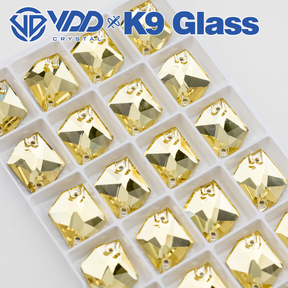 VDD S104 Jonquil Cosmic Top Quality K9 Glass Sew on Rhinestones Crystal Flatback Sewing Stones for Clothes Decorations