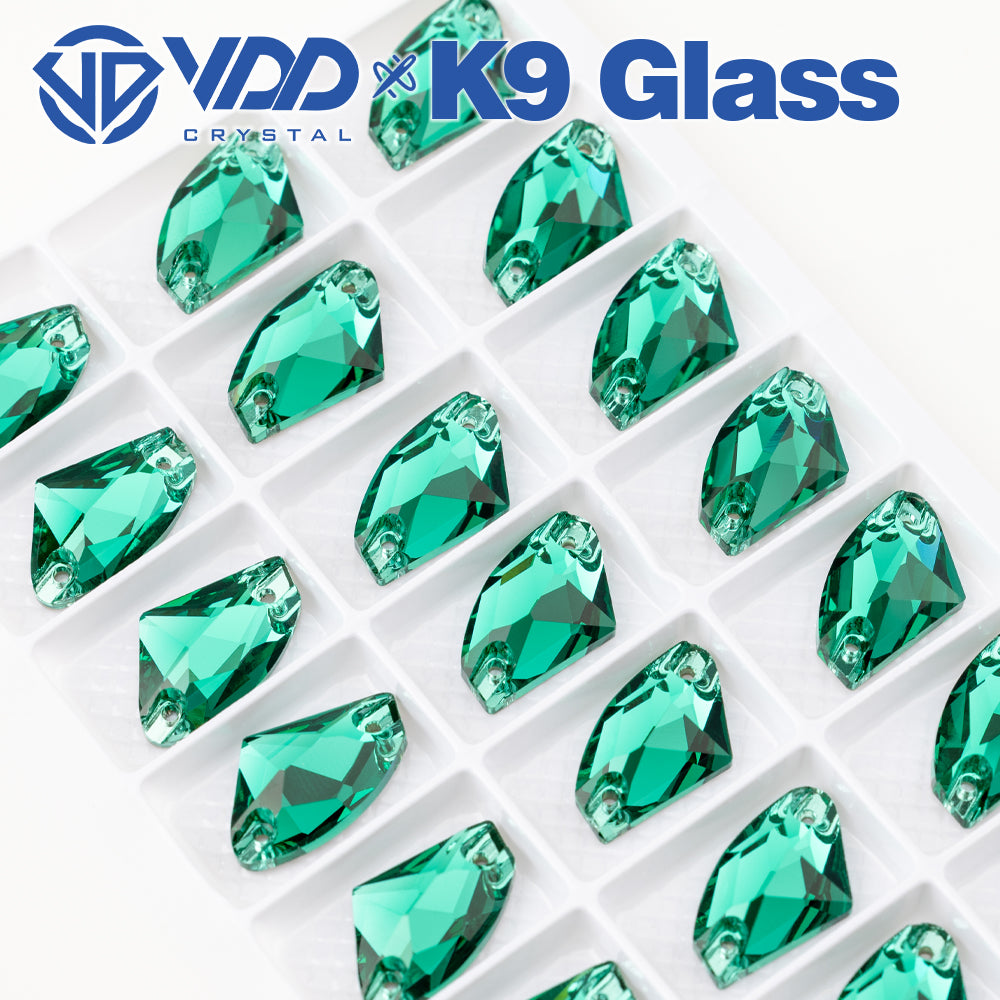 VDD S114 Green Zircon Galactic Top Quality K9 Glass Sew on Rhinestones Crystal Flatback Sewing Stones for Clothes Decorations
