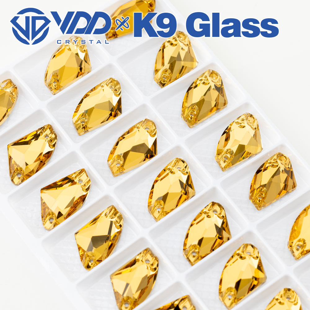 VDD S106 Lt.Co.Topaz Galactic Top Quality K9 Glass Sew on Rhinestones Crystal Flatback Sewing Stones for Clothes Decorations