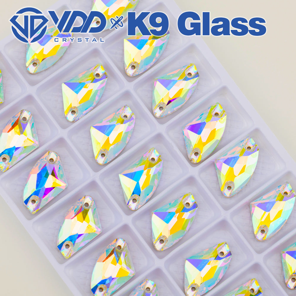 VDD S255 Crystal AB Galactic Top Quality K9 Glass Sew on Rhinestones Crystal Flatback Sewing Stones for Clothes Decorations