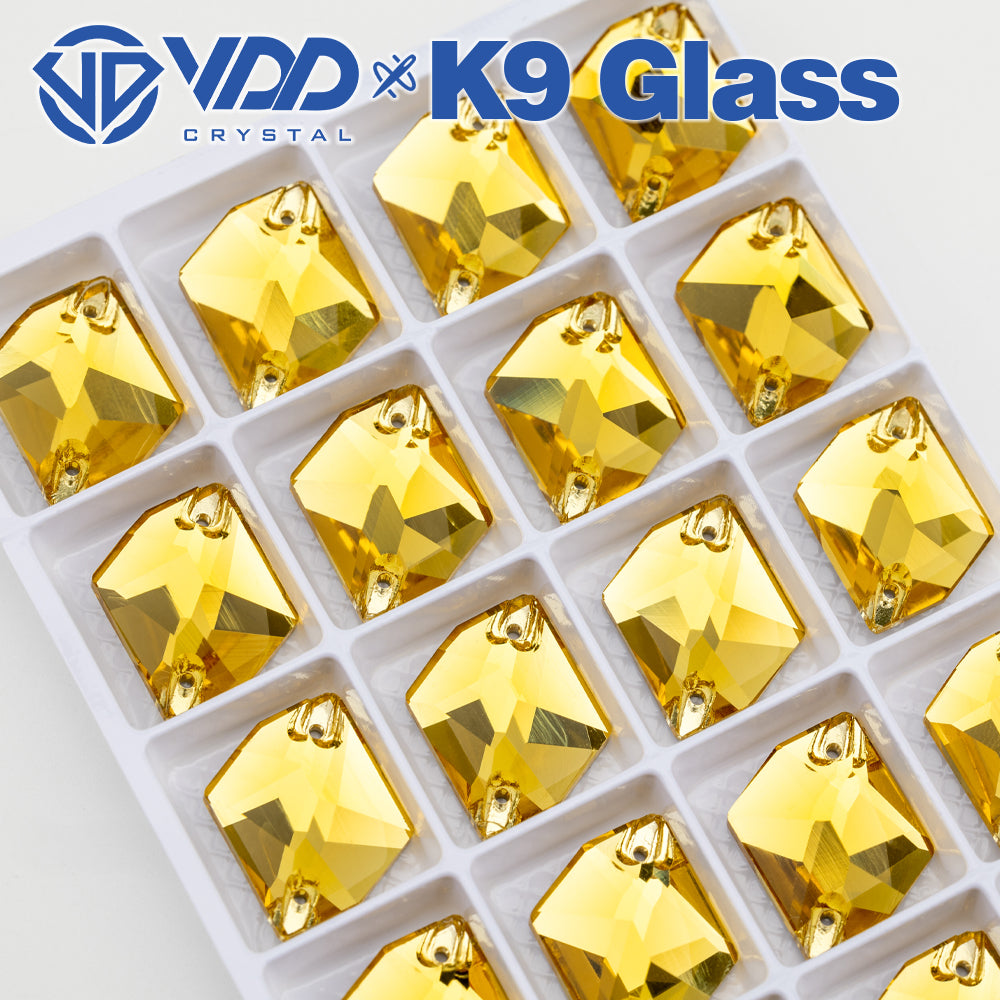 VDD S105 Sun.Topaz Cosmic Top Quality K9 Glass Sew on Rhinestones Crystal Flatback Sewing Stones for Clothes Decorations