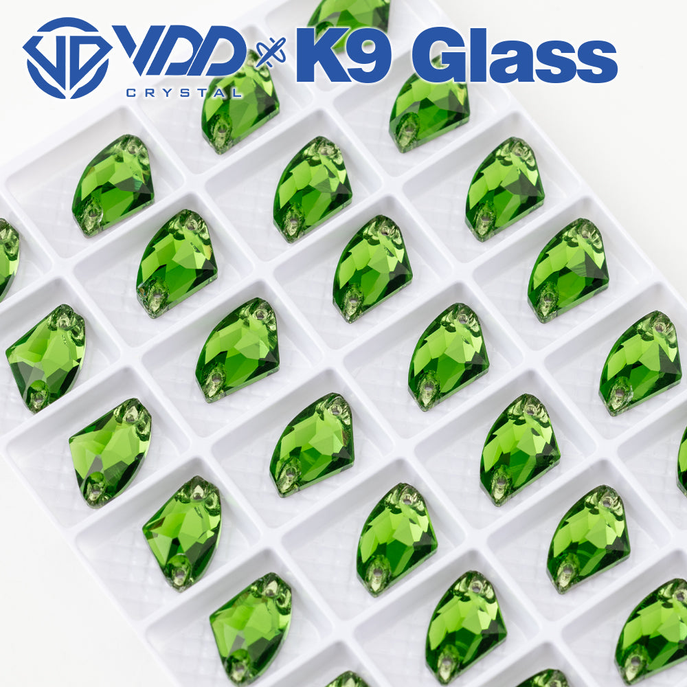 VDD S113 Fern Green Galactic Top Quality K9 Glass Sew on Rhinestones Crystal Flatback Sewing Stones for Clothes Decorations