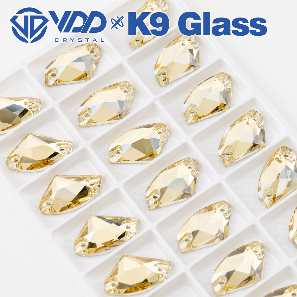VDD S257 Golden Shadow Galactic Top Quality K9 Glass Sew on Rhinestones Crystal Flatback Sewing Stones for Clothes Decorations