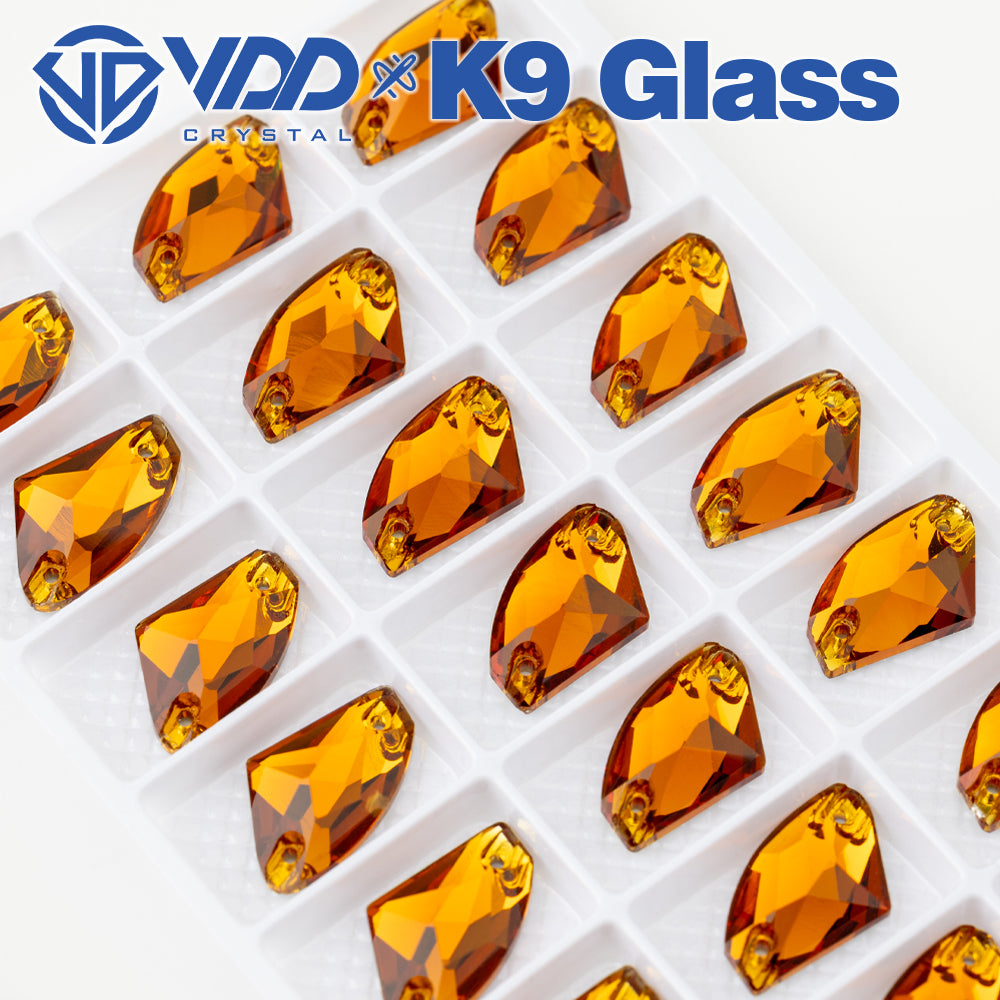 VDD S107 Coffee Galactic Top Quality K9 Glass Sew on Rhinestones Crystal Flatback Sewing Stones for Clothes Decorations