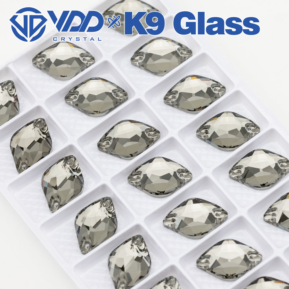 VDD S103 Black Diamond  Lemon Top Quality K9 Glass Sew on Rhinestones Crystal Flatback Sewing Stones for Clothes Decorations