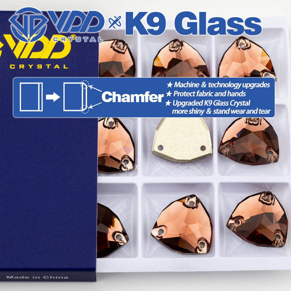 VDD Trilliant S111 Wine Top Quality K9 Glass Sew on Rhinestones Crystal Flatback Sewing Glitter Stones for DIY Garment