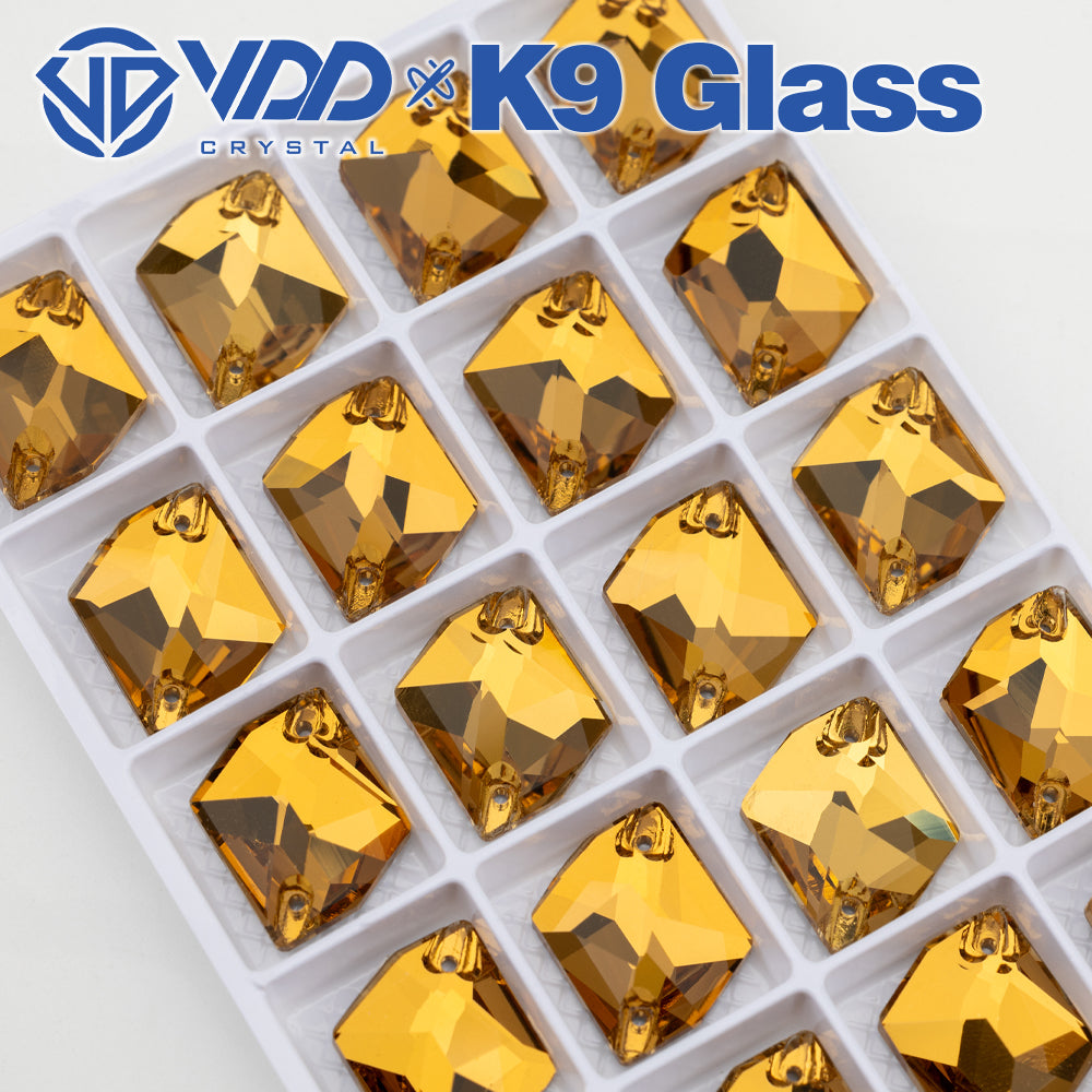 VDD S106 Lt.Co.Topaz Cosmic Top Quality K9 Glass Sew on Rhinestones Crystal Flatback Sewing Stones for Clothes Decorations