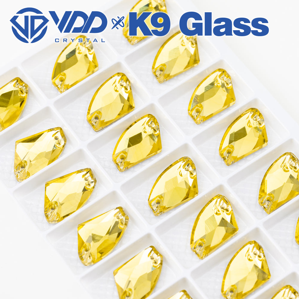 VDD S105 Sun.Topaz Galactic Top Quality K9 Glass Sew on Rhinestones Crystal Flatback Sewing Stones for Clothes Decorations