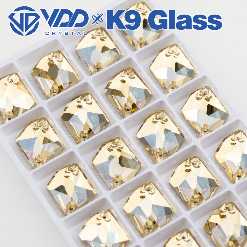 VDD S257 Golden Shadow Cosmic Top Quality K9 Glass Sew on Rhinestones Crystal Flatback Sewing Stones for Clothes Decorations