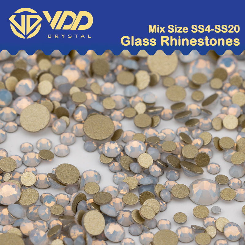 VDD 013 Siam Ocean Series - Cristales de imitación de vidrio sin fijación en caliente de alta calidad, piedras de estrás con parte posterior plana
