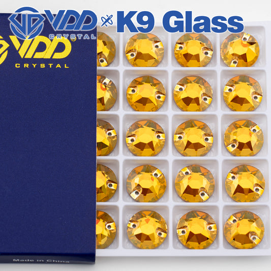 VDD S258 Sunshine 8 Big 8 Small Top Quality K9 Glass Sew on Rhinestones Crystal Flatback Sewing Stones for Clothes Decorations